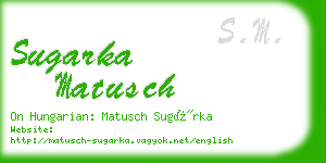 sugarka matusch business card